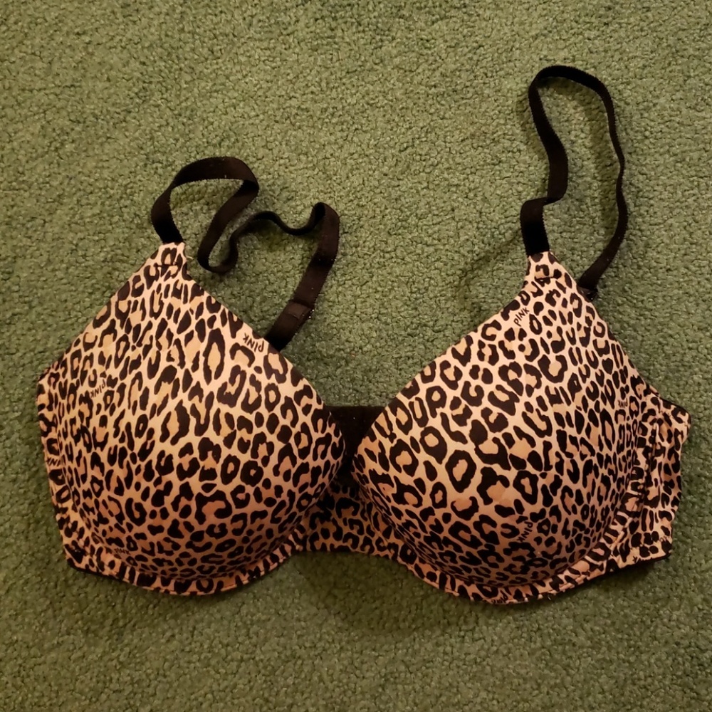 PINK cheetah print bra